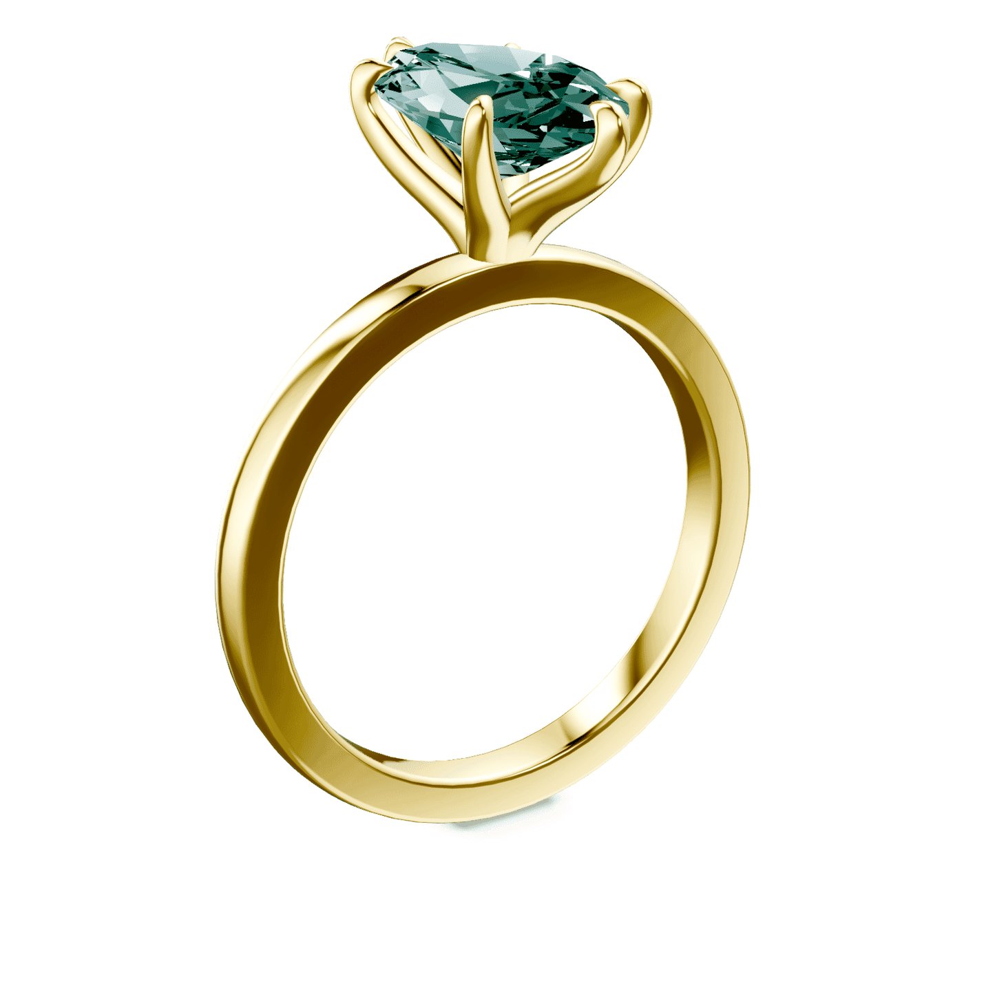 Marquise Cut Green Diamond Ring
