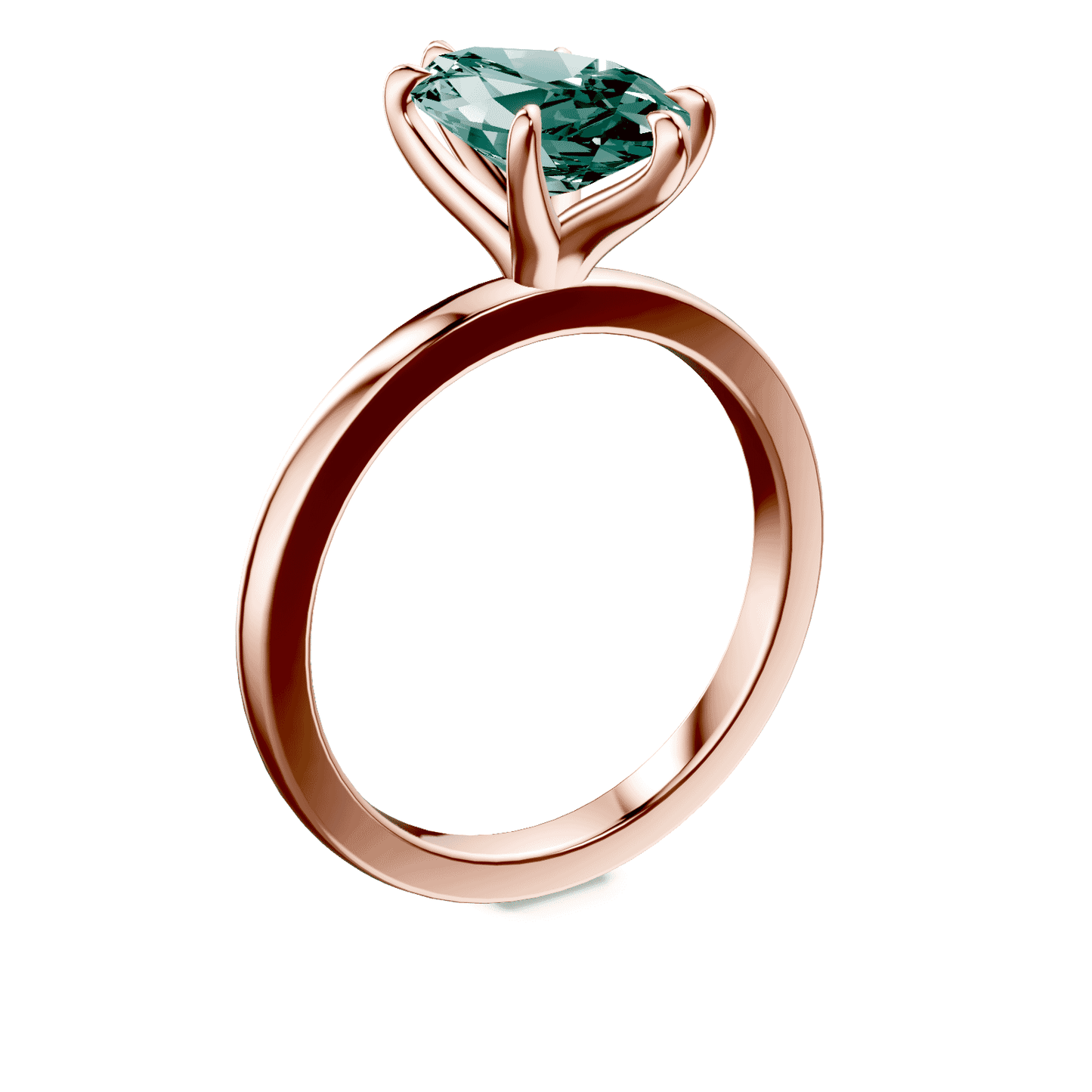 Marquise Cut Green Diamond Ring