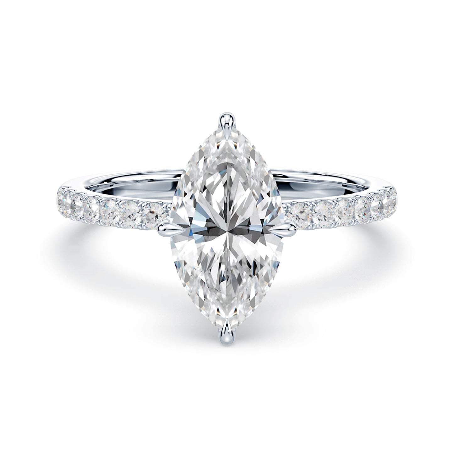 Marquise Allover Pave Engagement Ring