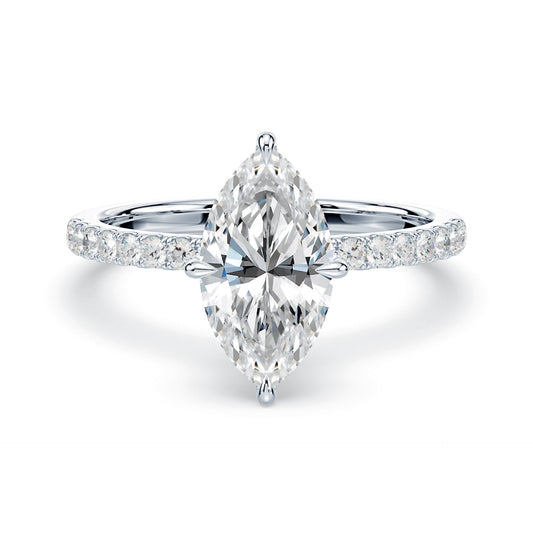 Marquise Allover Pave Engagement Ring